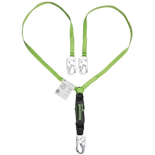 Miller&reg; HP Shock-Absorbing Lanyard, 4', Locking Snap Hook Center, Locking Snap Hook Leg Ends, Polyester Groupe Belzile Dickner