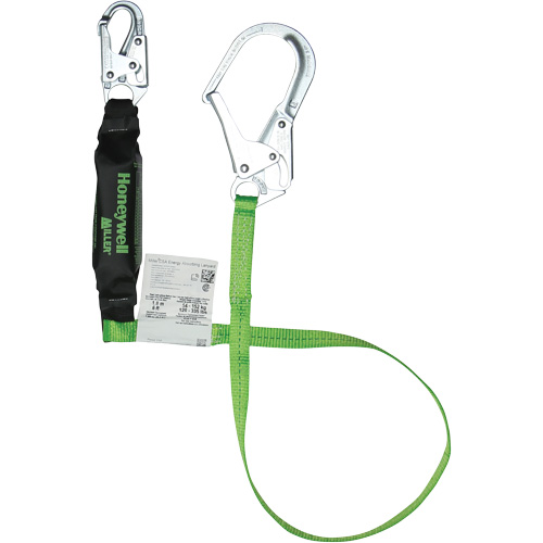 Miller&reg; HP Shock-Absorbing Lanyard, 6', Scaffold Hook Center, Locking Snap Hook Leg Ends, Polyester Groupe Belzile Dickner