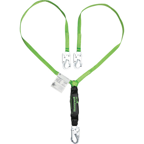 Miller&reg; HP Shock-Absorbing Lanyard, 6', Locking Snap Hook Center, Locking Snap Hook Leg Ends, Polyester Groupe Belzile Dickner