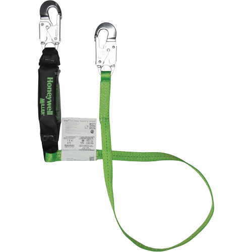 Miller&reg; HP Shock-Absorbing Lanyard, 6', Locking Snap Hook Center, Locking Snap Hook Leg Ends, Polyester Groupe Belzile Dickner