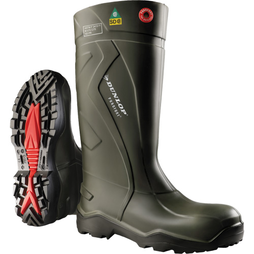 Purofort+&reg; Full Safety Boots, Purofort&reg;, Steel Toe, Size 7, Puncture Resistant Sole Groupe Belzile Dickner