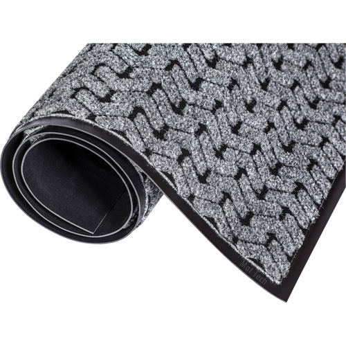 Tire-Track Performance Entrance Mats, Wiper/Scraper, 4' x 8' x 3/8", Grey Groupe Belzile Dickner