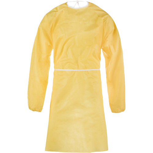 ChemMax&reg; 1 Gown, One Size, Yellow, Polyethylene/Polypropylene Groupe Belzile Dickner