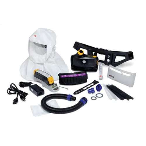 Ensemble respirateur d&eacute;puration dair propuls&eacute; facile &agrave; nettoyer Versaflo, Cagoule ample & visi&egrave;re, Pile Lithium-ion Groupe Belzile Dickner