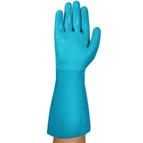 Gants r&eacute;sistants aux produits chimiques AlphaTec 04-003, Taille 8, 14" lo, Nitrile/PVC, Doublure en Molleton, Gant de calibre hiver Groupe Belzile Dickner