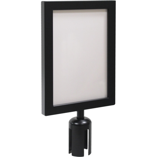 Sign Frame for Crowd Control Post, Black Groupe Belzile Dickner
