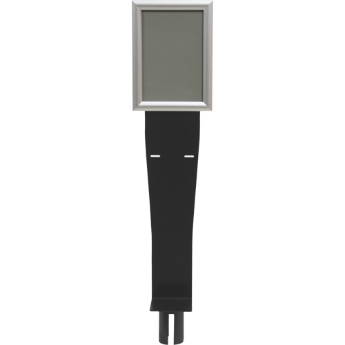 Sign & Dispenser Holder for Crowd Control Post, Black Groupe Belzile Dickner