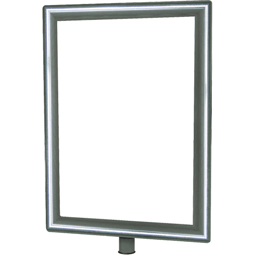 Heavy-Duty Vertical Sign Holder for Classic Posts, Polished Chrome Groupe Belzile Dickner