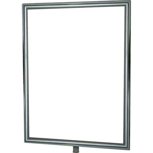 Heavy-Duty Vertical Sign Holder for Classic Posts, Polished Chrome Groupe Belzile Dickner