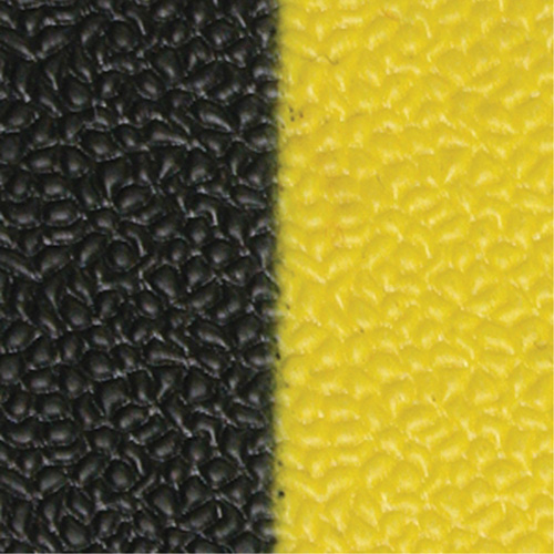 Airsoft Anti-Fatigue Mat, Pebbled, 3' x 5' x 3/8", Black/Yellow, PVC Sponge Groupe Belzile Dickner