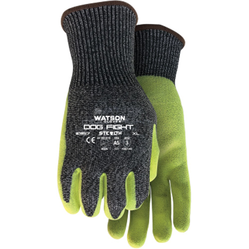 Stealth Dog Fight Cut Resistant Gloves, Size Medium, Nitrile Coated, Glass Fibre/HPPE/Nylon/Stainless Steel Shell, ASTM ANSI Level A5 Groupe Belzile Dickner