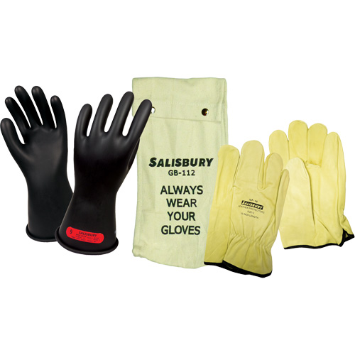 Salisbury  Electrical-Insulating Glove Kit, ASTM Class 0, Size 9, 11" L Groupe Belzile Dickner