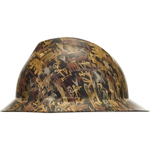 Casque de s&eacute;curit&eacute; &agrave; bordure compl&egrave;te Hydro Dip V-Gard, R&eacute;pond aux normes CSA type 1, Suspension Rochet, Non ventil&eacute; Groupe Belzile Dickner