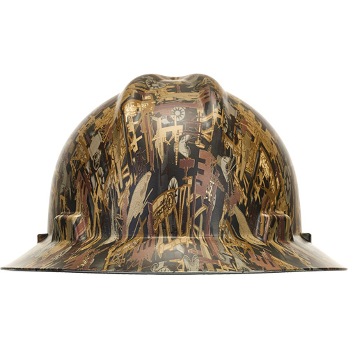 Casque de s&eacute;curit&eacute; &agrave; bordure compl&egrave;te Hydro Dip V-Gard, R&eacute;pond aux normes CSA type 1, Suspension Rochet, Non ventil&eacute; Groupe Belzile Dickner