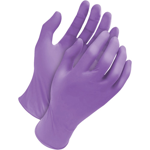 Deny Tripolymer Disposable Gloves, Large, Latex/Neoprene/Nitrile, 6-mil, Powder-Free, Purple Groupe Belzile Dickner