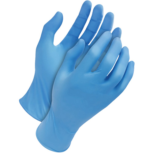 Gants jetables classiques, Moyen, Nitrile, 4 mils, Sans poudre, Bleu Groupe Belzile Dickner