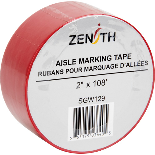 Aisle Marking Tape, 2" x 108', PVC, Red Groupe Belzile Dickner