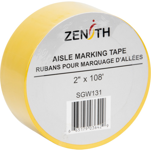 Ruban pour marquage d'all&eacute;es, 2" x 108', PVC, Jaune Groupe Belzile Dickner