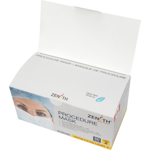 Disposable Procedure Face Masks, ASTM F2100 Level 2, Class 1 Groupe Belzile Dickner