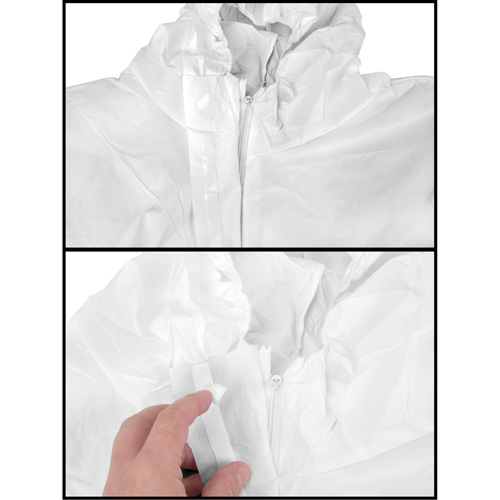 Combinaisons &agrave; capuchon de premi&egrave;re qualit&eacute;, Petit, Blanc, Microporeux Groupe Belzile Dickner