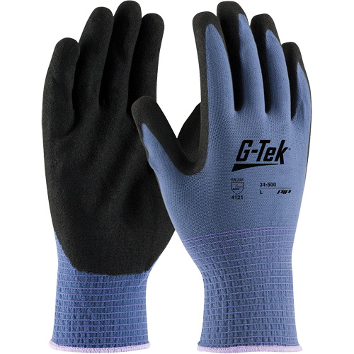 Gants enduits G-Tek GP, Petit, R&ecirc;vetement Nitrile, Calibre 13, Enveloppe en Nylon Groupe Belzile Dickner
