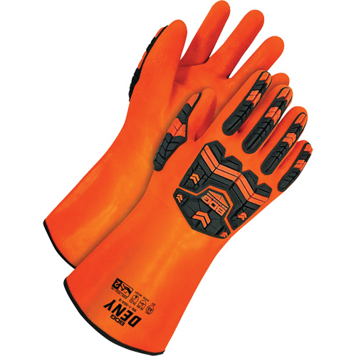 Deny Chemical Resistant Gloves, Size 9, 14" L, PVC, Terry Cloth Inner Lining Groupe Belzile Dickner