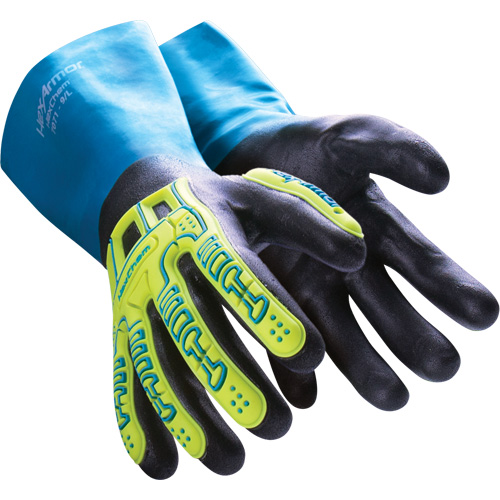 HexChem&reg; Chemical Resistant Gloves, Size 6/X-Small, Nitrile Groupe Belzile Dickner