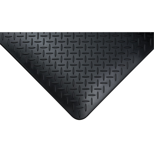 Tapis antifatigue, Losange, 1-2/3' x 3-1/4' x 3/4", Noir, Polyur&eacute;thane Groupe Belzile Dickner