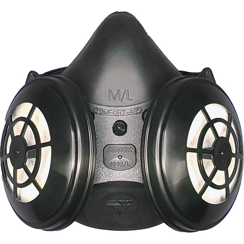 Ensemble de respirateur &agrave; demi-masque N95 Comfort-Air 400Nx noir sans soupape d'expiration, &eacute;lastom&egrave;re/Caoutchouc, Moyen/grand Groupe Belzile Dickner