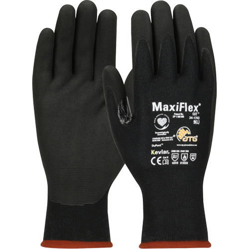 Gants compatibles avec les &eacute;crans tactiles ATG MaxiFlex Cut, Taille T-petit, Calibre 15, Rev&ecirc;tement Mousse de nitrile, Enveloppe en Polyester/Kevlar, ASTM ANSI niveau A4/EN 388 niveau 3/EN 388 niveau D Groupe Belzile Dickner
