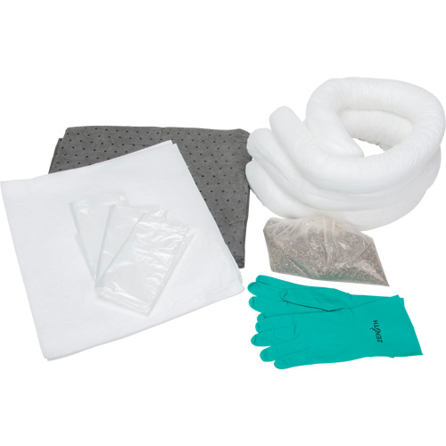 Trousse de lutte contre les d&eacute;versements de premi&egrave;re qualit&eacute;, Huile seulement/Universel, Sac, Absorbance de 10 gal. US Groupe Belzile Dickner