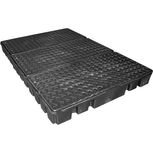 Palette de confinement des d&eacute;versements &agrave; profil bas Black Diamond, Capacit&eacute; de d&eacute;versement 76.5 gal. US, 72" x 49" x 6,5" Groupe Belzile Dickner