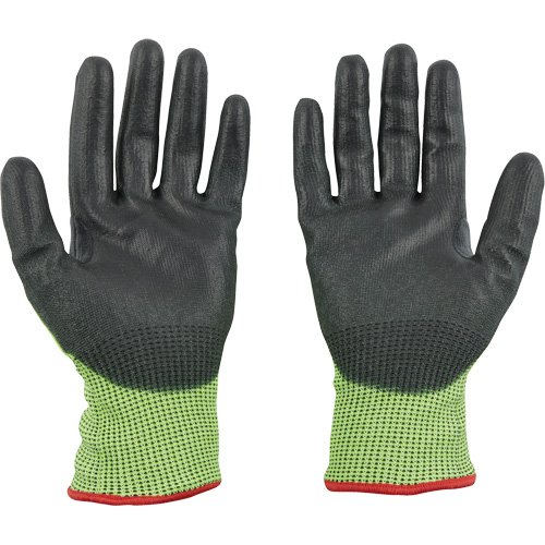 Gants &agrave; haute visibilit&eacute; enduits par trempage, Taille Petit, Calibre 15, Rev&ecirc;tement Polyur&eacute;thane, Enveloppe en Poly&eacute;thyl&egrave;ne, ASTM ANSI niveau A5 Groupe Belzile Dickner