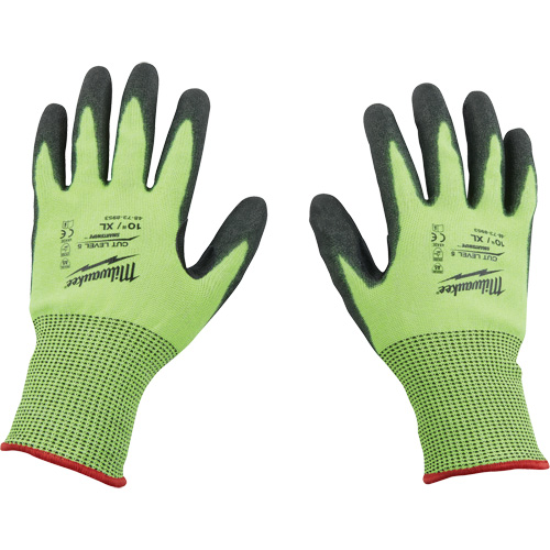 Gants &agrave; haute visibilit&eacute; enduits par trempage, Taille Petit, Calibre 15, Rev&ecirc;tement Polyur&eacute;thane, Enveloppe en Poly&eacute;thyl&egrave;ne, ASTM ANSI niveau A5 Groupe Belzile Dickner