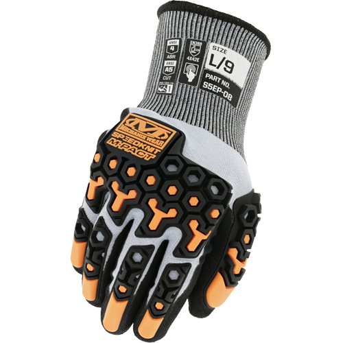SpeedKnit M-Pact&reg; Cut-Resistant Impact Gloves, Size 7/Small, 18 Gauge, Nitrile Coated, HPPE/Tungsten Shell, ASTM ANSI Level A5/EN 388 Level E Groupe Belzile Dickner