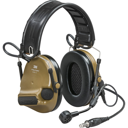 Casque VI NIB avec fils de sortie unique et rail arc Peltor ComTac, Style Bandeau, 23 dB Groupe Belzile Dickner