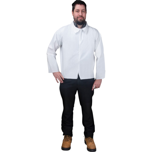 Disposable Shirt, Microporous, Small, White Groupe Belzile Dickner