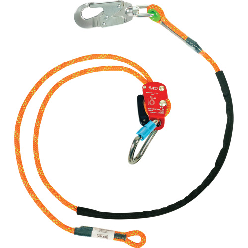 RAD Adjustable Rope Safety Lanyard, 1 Legs, 6', CSA Class F Groupe Belzile Dickner