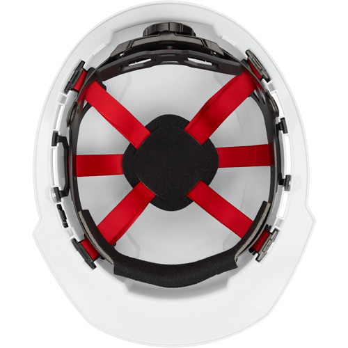 Casque de s&eacute;curit&eacute; &agrave; bordure avant, R&eacute;pond aux normes CSA type 1, Suspension Rochet, Non ventil&eacute; Groupe Belzile Dickner