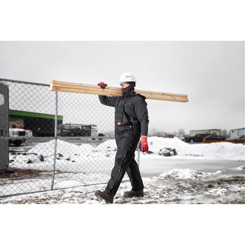 GridIron Regular Length Zip-To-Thigh Bib Overall, Men's, Large, Black Groupe Belzile Dickner