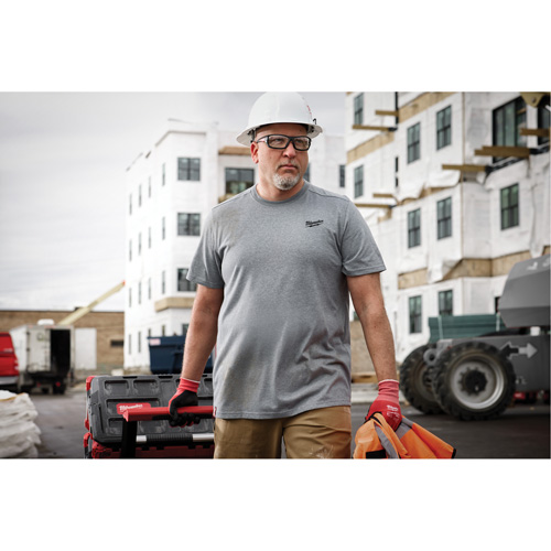 Hybrid Work Tee Shirt, Men's, Small, Grey Groupe Belzile Dickner