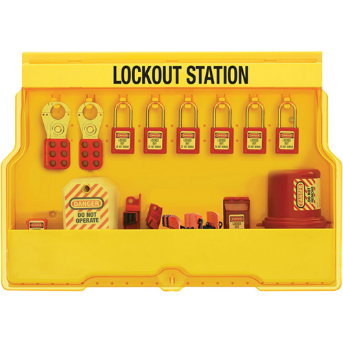 Station de cadenassage dappareils &eacute;lectriques de qualit&eacute; sup&eacute;rieure, Cadenas Thermoplastique, Capacit&eacute; de 16, Cadenas Compris Groupe Belzile Dickner