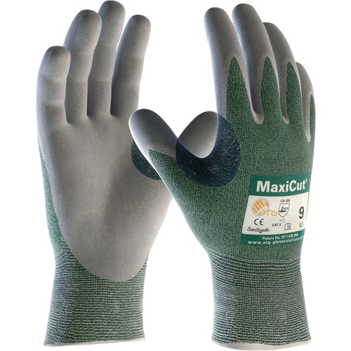 ATG MaxiCut&reg; Engineered Yarn Cut Resistant Gloves, Size Large, 15 Gauge, Nitrile Coated, Engineered Yarn Shell, ASTM ANSI Level A2/EN 388 Level 3/EN 388 Level B Groupe Belzile Dickner