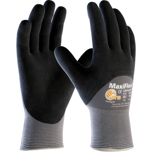 Gants compatibles avec les &eacute;crans tactiles ATG MaxiFlex Ultimate, Grand, R&ecirc;vetement Nitrile, Calibre 15, Enveloppe en Nylon/&eacute;lasthanne Groupe Belzile Dickner