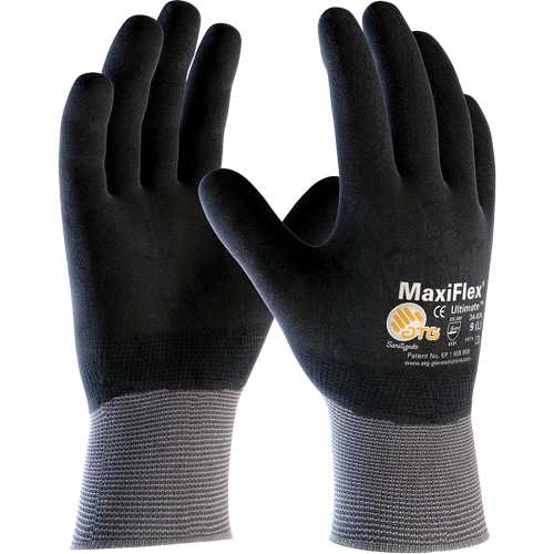 ATG MaxiFlex&reg; Ultimate Touchscreen Compatible Gloves, Large, Nitrile Coating, 15 Gauge, Nylon/Elastane Shell Groupe Belzile Dickner