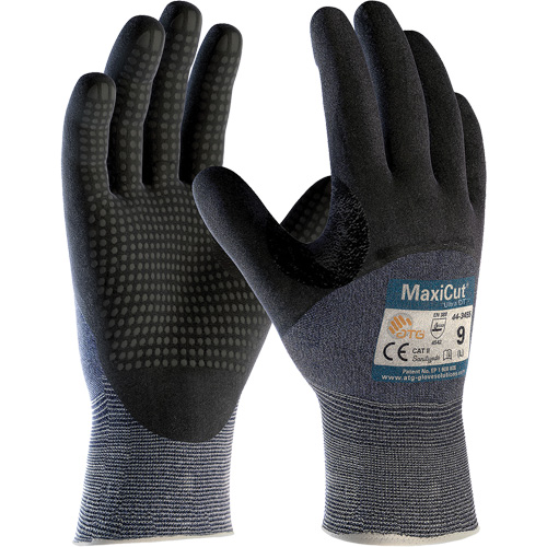 ATG MaxiCut&reg; Ultra DT, Size Large, 15 Gauge, Nitrile Coated, Engineered Yarn Shell, ASTM ANSI Level A3/EN 388 Level 5/EN 388 Level C Groupe Belzile Dickner