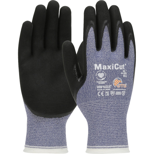 Gants r&eacute;sistants aux coupures dans un milieu de travail huileux ATG MaxiCut, Taille Grand, Calibre 15, Rev&ecirc;tement Nitrile, Enveloppe en Fil technique, ASTM ANSI niveau A3/EN 388 niveau 4/EN 388 niveau C Groupe Belzile Dickner