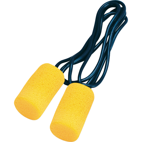 Bouchons d'oreilles classiques E-A-R, Vrac - Sac en poly, Grand, Avec cordon Groupe Belzile Dickner