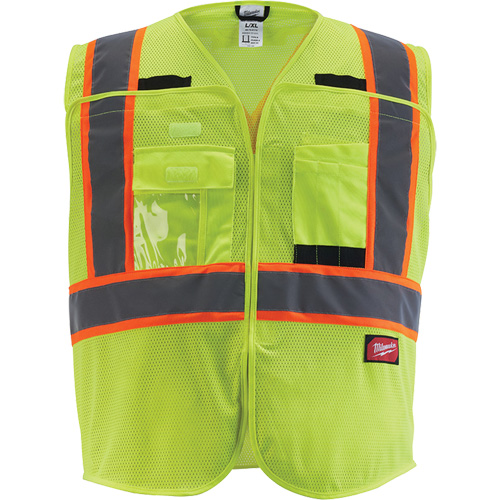 Flagman Safety Vest, High Visibility Lime-Yellow, Medium/Small Groupe Belzile Dickner