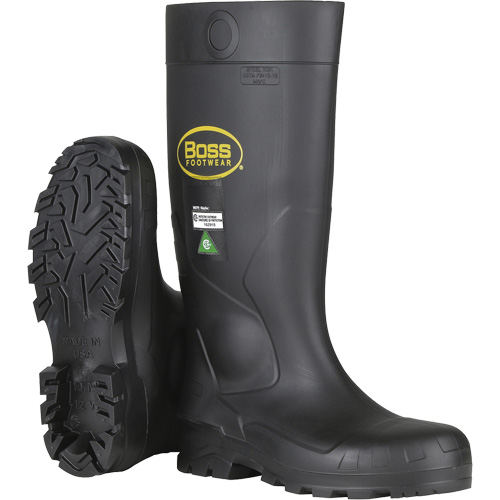 Dynamic Boss&reg; Full Safety Boot, PVC, Steel Toe, Size 6, Puncture Resistant Sole Groupe Belzile Dickner